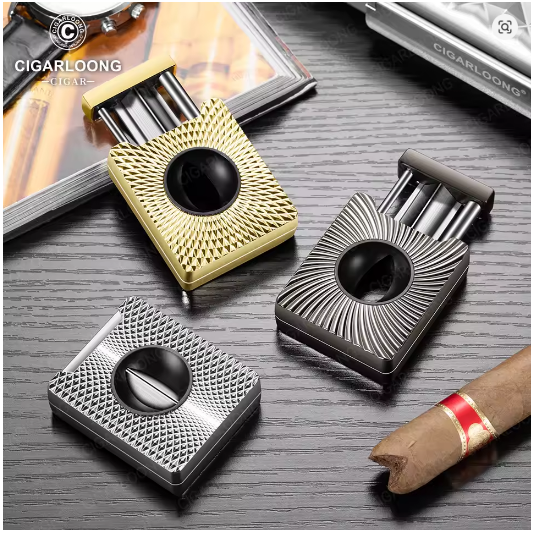 CORTADOR EM V CIGARLOONG METAL QUADRADO  ACS005