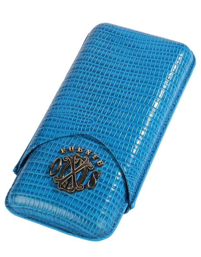 PORTA CHARUTOS OPUS X TEJU COURO AZUL  ACS086