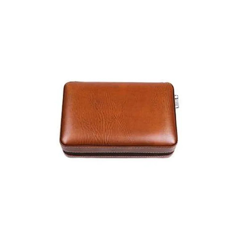 UMIDOR DE VIAGEM HIT COURO MARROM  ACS016