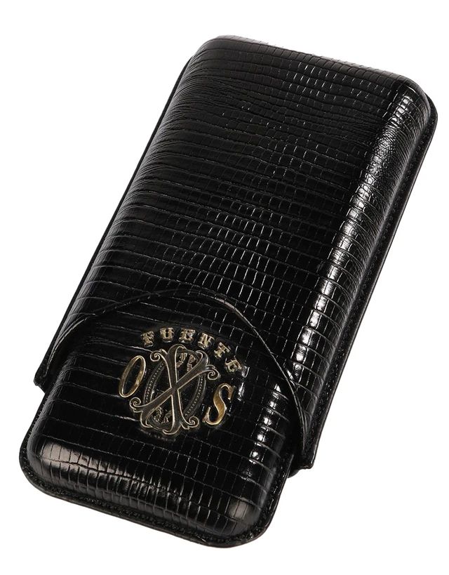 PORTA CHARUTOS OPUS X TEJU COURO PRETO  ACS085