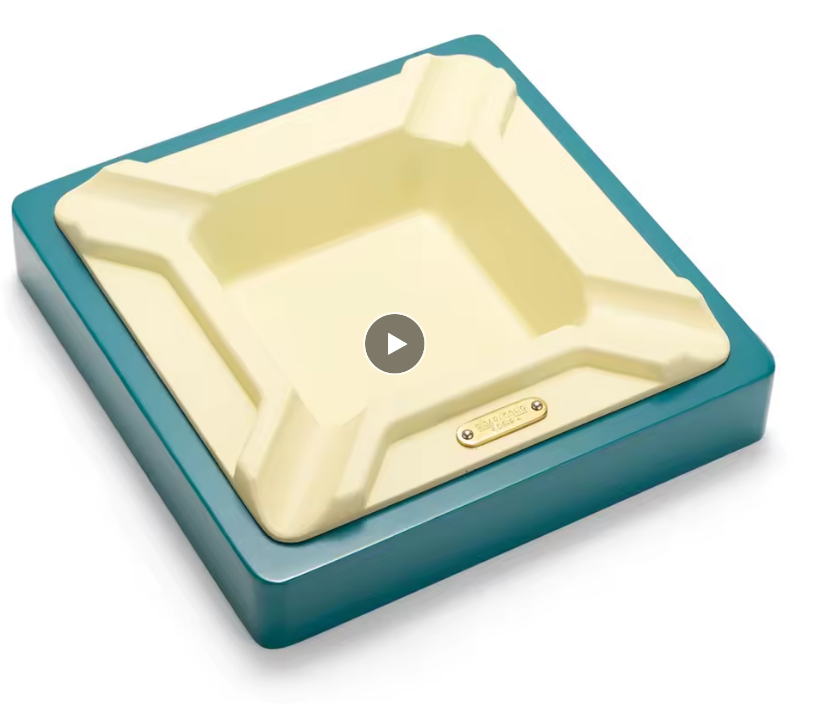CINZEIRO CIGARLOONG RESINA AZUL/CREME ACS149